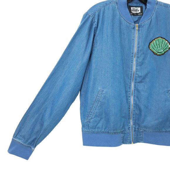 Oh My Disney Believe In Your Inner Mermaid Ariel Full Zip Jacket Womens L - Picture 13 of 16